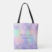 Tote Bag Violet lavande nom holographique entreprise (Dos)