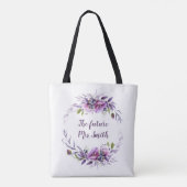 Tote Bag Violet Lavande Purple Floral Futur Mme Bridal | (Dos)