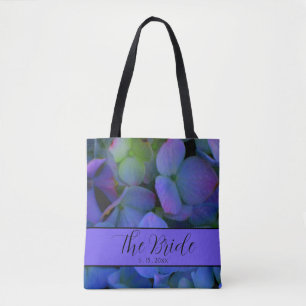 Tote Bag Violet lavande violet rose fleurs bleuesMariée