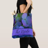 Tote Bag Violet lavande violet rose fleurs bleuesMariée (De près)