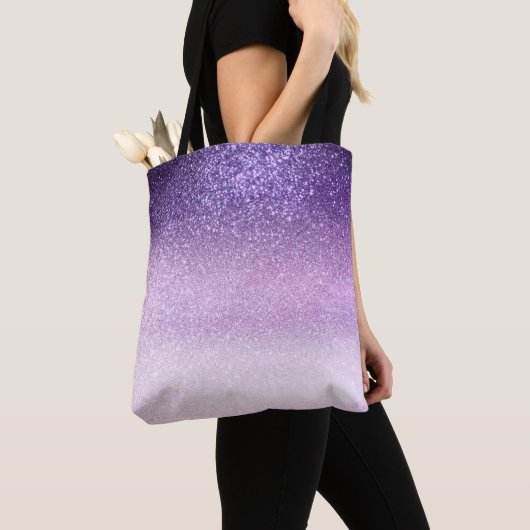 Tote Bag Violet Lilac Pastel Purple ombre (De près)