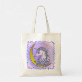 Tote Bag Violet Lune de nuit Unicorn (Dos)
