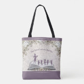 Tote Bag Violet prune unique Reconnaissance des professeurs (Dos)