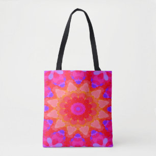 Tote Bag Violet, rose et orange