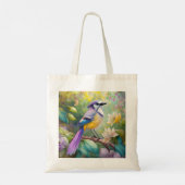 Tote Bag Violet Tufted Jay Imaginaire Bird (Dos)