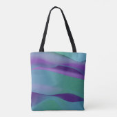 Tote Bag Violet violet violet à vague simple avec nom (Dos)
