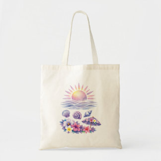 Tote Bag violet watercolor creative beach