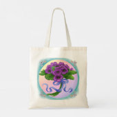 Tote Bag Violets fleurs Bouquet (Dos)