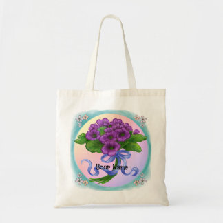 Tote Bag Violets fleurs Bouquet