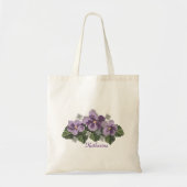 Tote Bag Violets violets floraux (Devant)