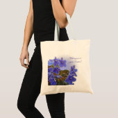 Tote Bag Violettes africaines Bleues de Pâques (Devant (produit))