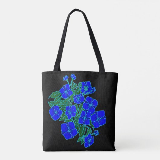 Tote Bag Violettes bleues #1 (Dos)