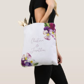 Tote Bag Violettes d'aquarelle romantique (De près)