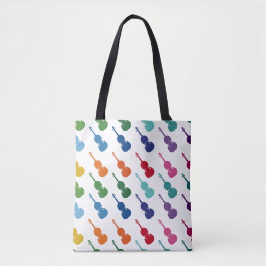 Tote Bag Violin Colorful (Devant)