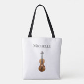 Tote Bag Violon d'instrument de musique classique simple (Dos)