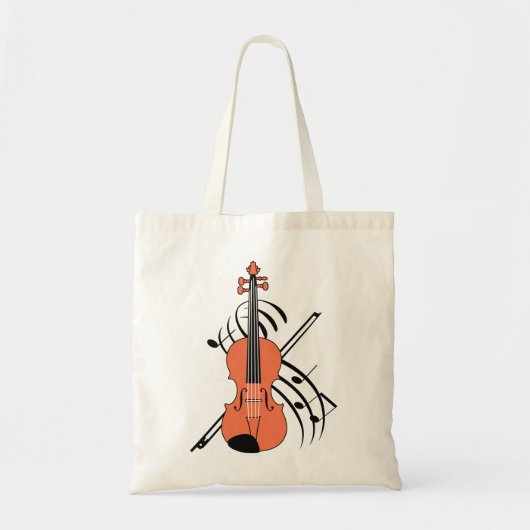 Tote Bag Violon et musique (Devant)