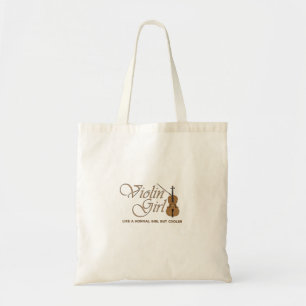 Tote Bag Violon fille, comme une fille normale mais glaciè