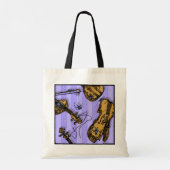 Tote Bag Violons et araignées - Pop Goth cauchemar Art (Dos)