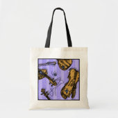 Tote Bag Violons et araignées - Pop Goth cauchemar Art (Devant)