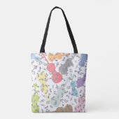 Tote Bag Violons Et Notes Musicales (Dos)
