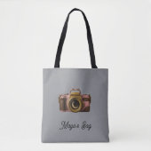 Tote Bag Viral Custom Name Camera Gift Sleek Trendy (Devant)