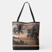 Tote Bag Virgin Islands Sunset USVI Tropical Personnaliser (Dos)