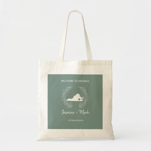Tote Bag Virginie Destination Mariage Bienvenue   (Devant)