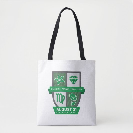Tote Bag Virgo Birthday Crest™ for August 23-31 (Devant)