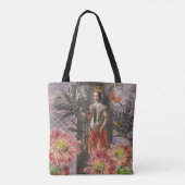 Tote Bag Virgo Woman Portrait Antique Coloré Riche (Dos)
