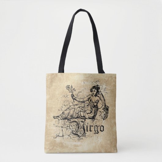 Tote Bag Virgo Zodiac vintage (Devant)