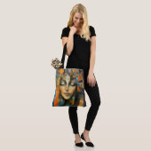 Tote Bag Visage artistique Abstrait coloré (Sur le modèle)