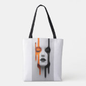 Tote Bag Visage Bicolore (Dos)