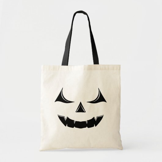 Tote Bag Visage Citrouille du mal Jack O'Lantern (Devant)