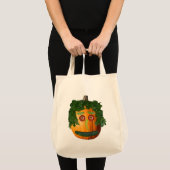 Tote Bag Visage Citrouille non coupé (Devant (produit))