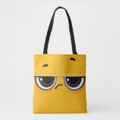 Tote Bag Visage contrarié jaune (Devant)