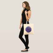 Tote Bag Visage de Bayon violet (Devant (modèle))