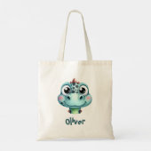 Tote Bag Visage de bébé dino mignon (Dos)