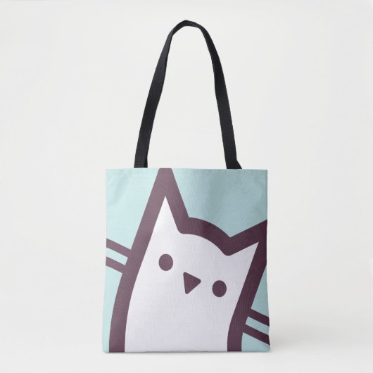 Tote Bag Visage de chat (Devant)