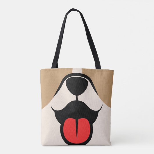 Tote Bag Visage de chien (Dos)