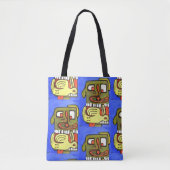 Tote Bag Visage de chien Abstrait amusant (Devant)