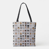 Tote Bag Visage de chien de fin d'études (Dos)
