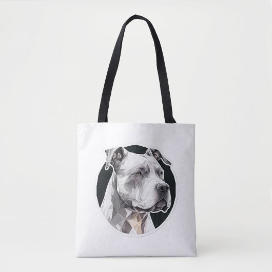Tote Bag Visage de chien Pitbull (Devant)