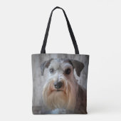 Tote Bag Visage de chien Schnauzer (Dos)