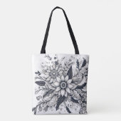 Tote Bag visage de femmes abstrait (Dos)