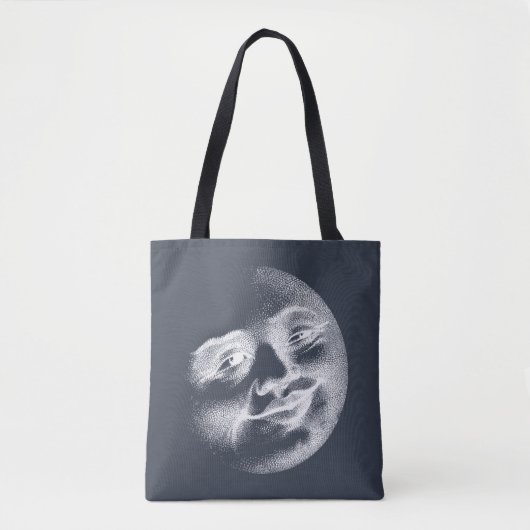 Tote Bag Visage de la lune antique (Devant)