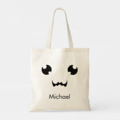 Tote Bag Visage de lanterne Kawaii Jack O' personnalisé (Dos)
