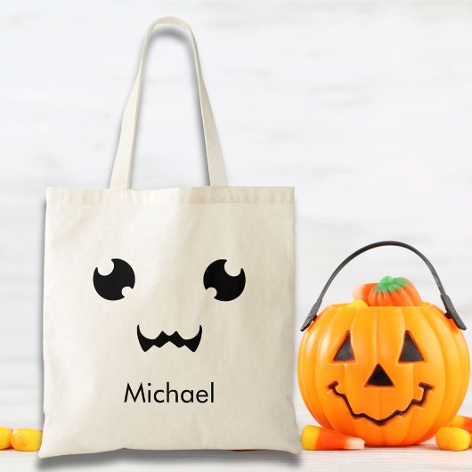 Tote Bag Visage de lanterne Kawaii Jack O' personnalisé