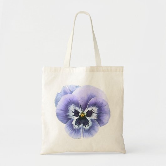 Tote Bag Visage de Pansy pourpre (Devant)