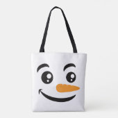 Tote Bag Visage de Snowman souriant (Dos)