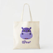 Tote Bag Visage d'Hippopotame Heureux (Devant)